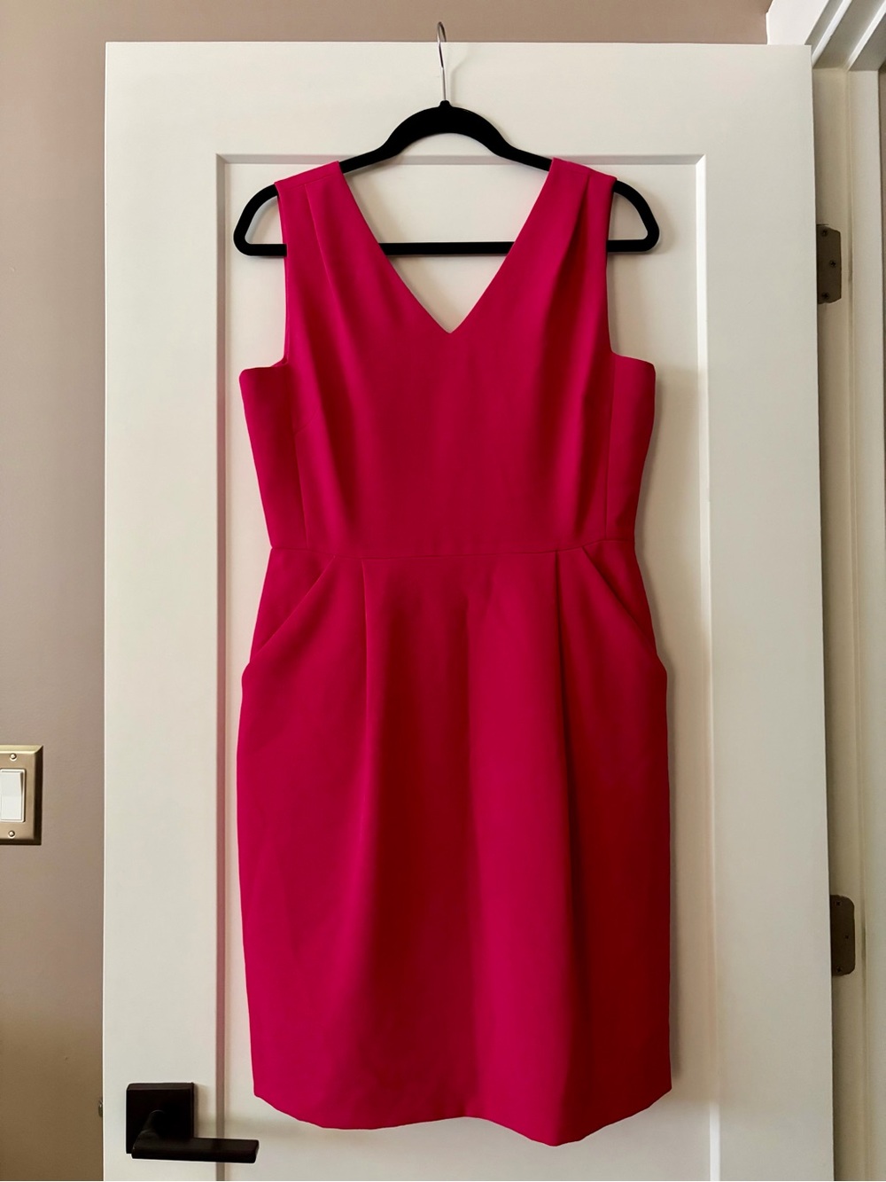 Daniel Cremieux Sleeveless V-Neck Midi Dress in Bright Pink